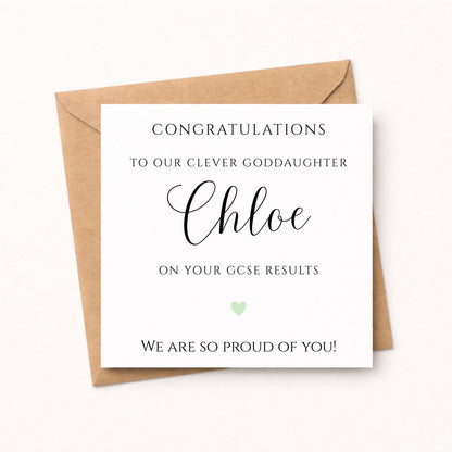 Personalised GCSE Results Card