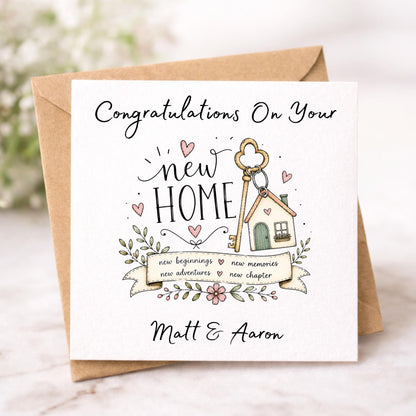 Personalised New Home Card