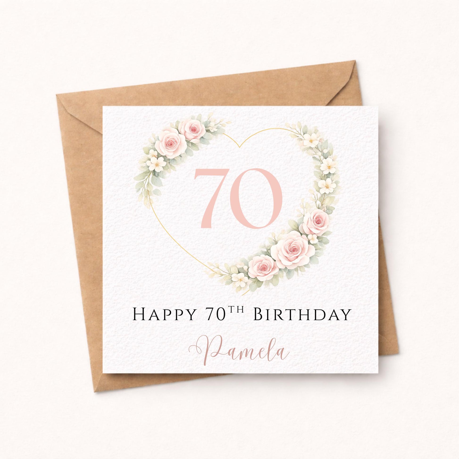 70th Birthday Card for Her