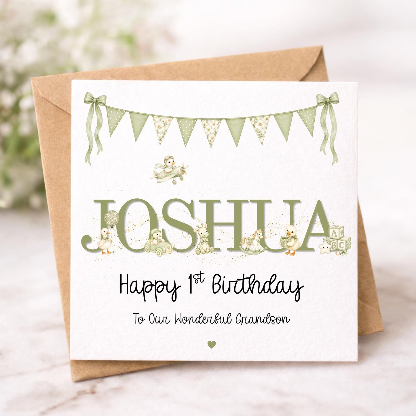 Personalised 1st Birthday Card for Boy