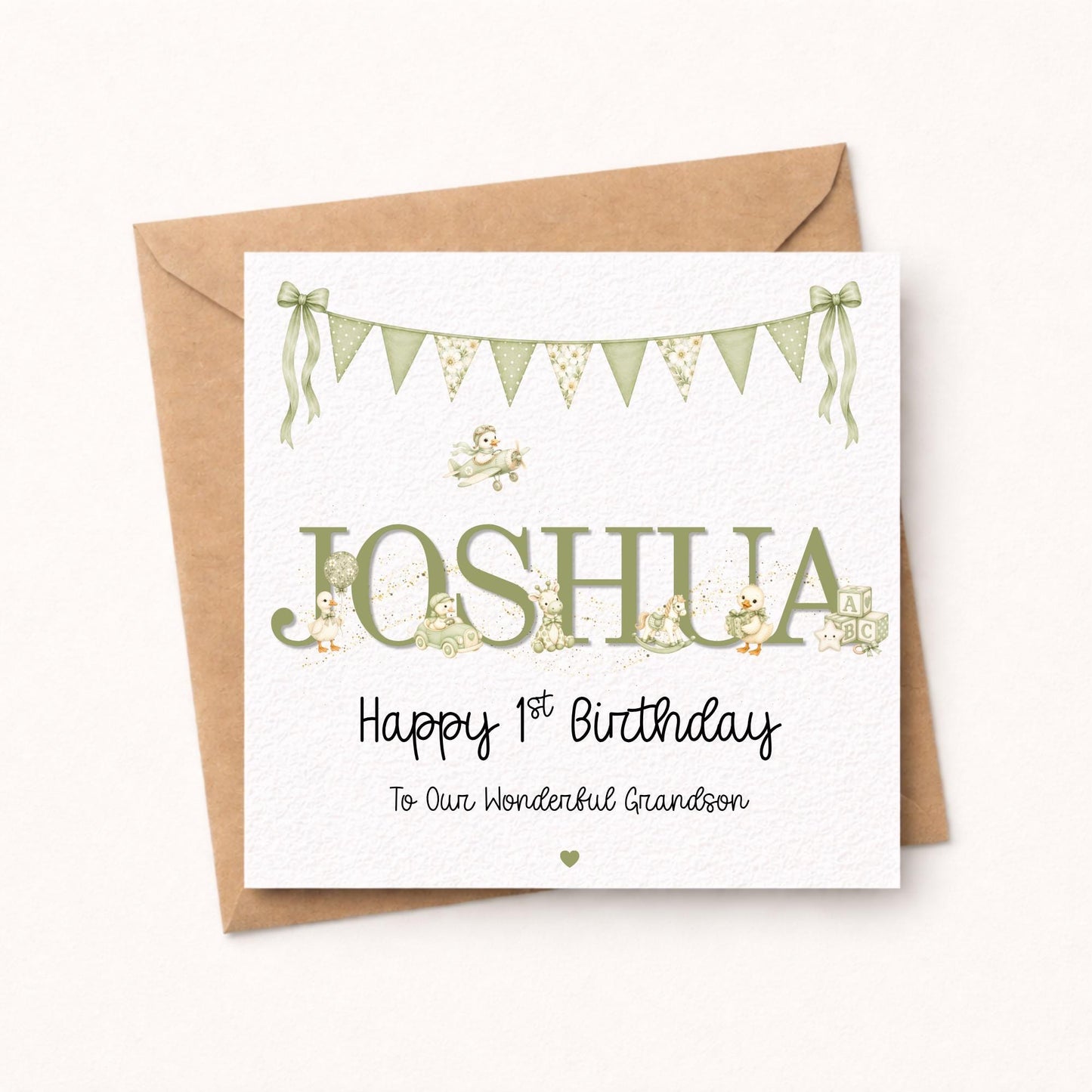 Personalised 1st Birthday Card for Boy