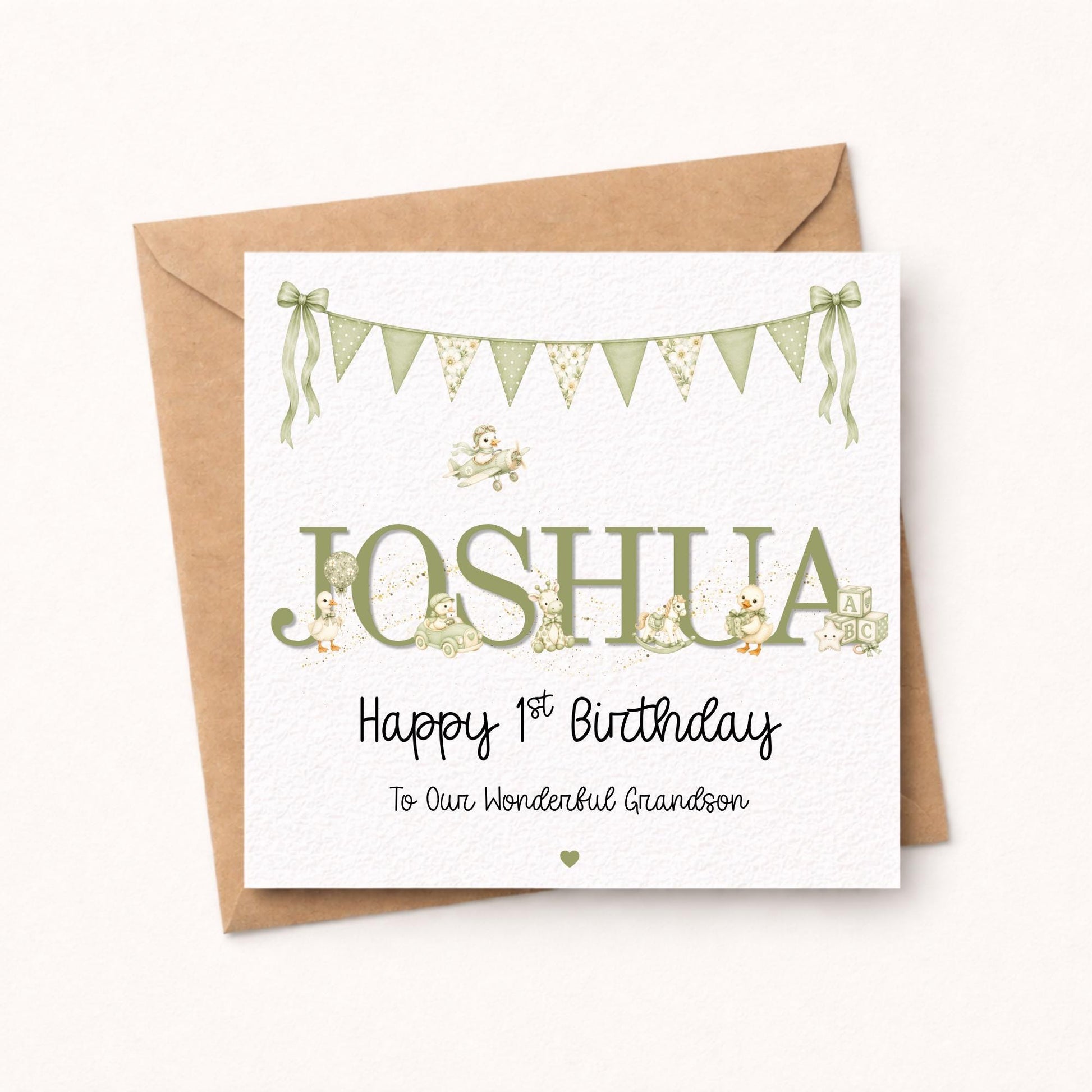 Personalised 1st Birthday Card for Boy