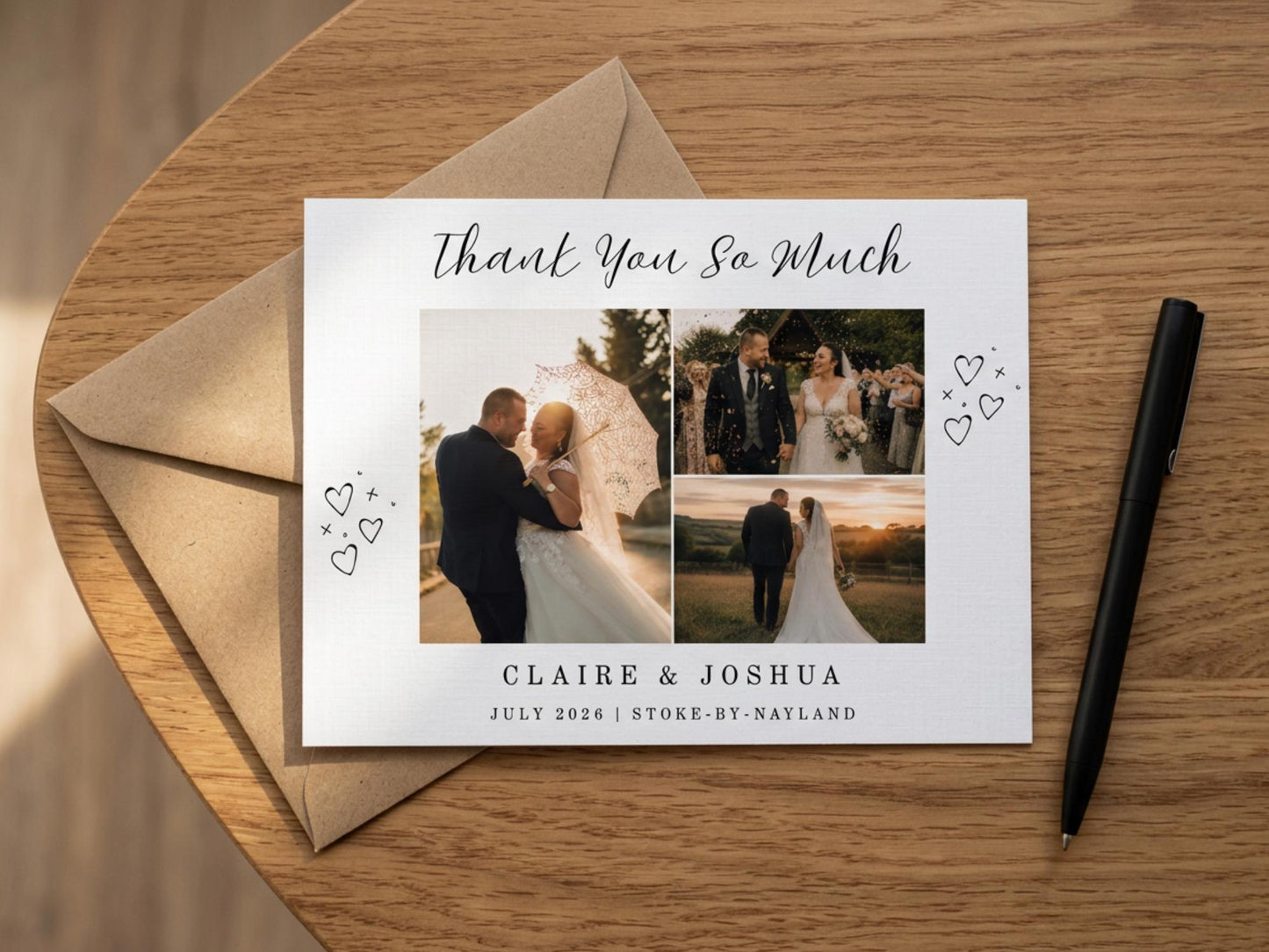 Personalised Wedding Thank You Cards