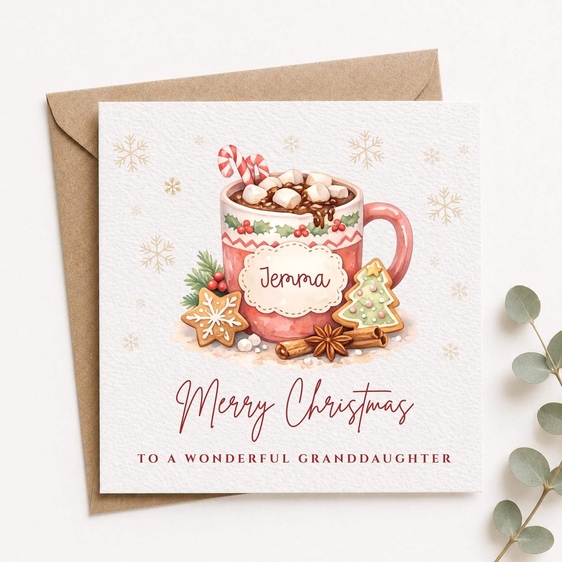 Personalised Christmas Card for Daughter