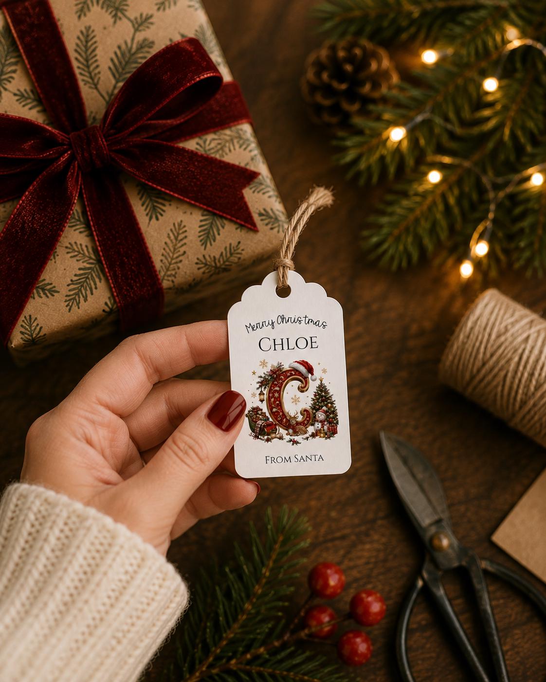 Personalised Christmas Gift Tags from Santa